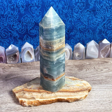 Sky Blue Large Onyx Tower from Argentina