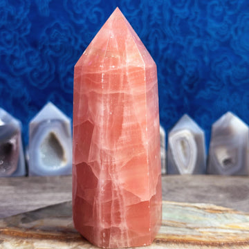 Rose Calcite Tower from Pakistan