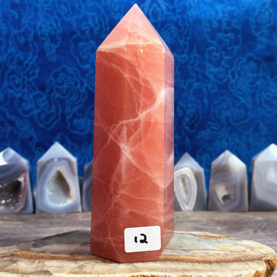 Rose Calcite Tower from Pakistan