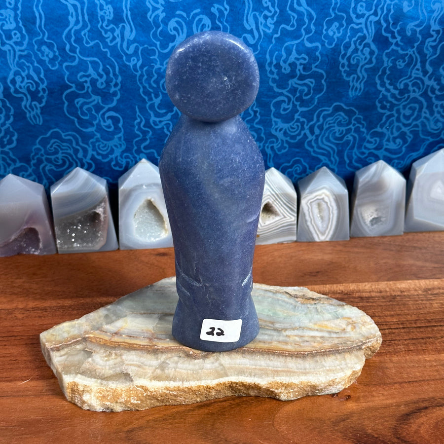 Blue Aventurine Virgin Mary/Goddess Carving