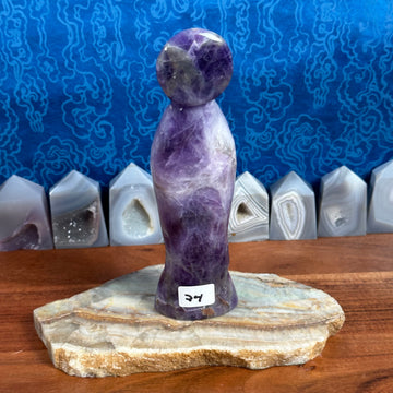 Amethyst Virgin Mary/Goddess Carving from China