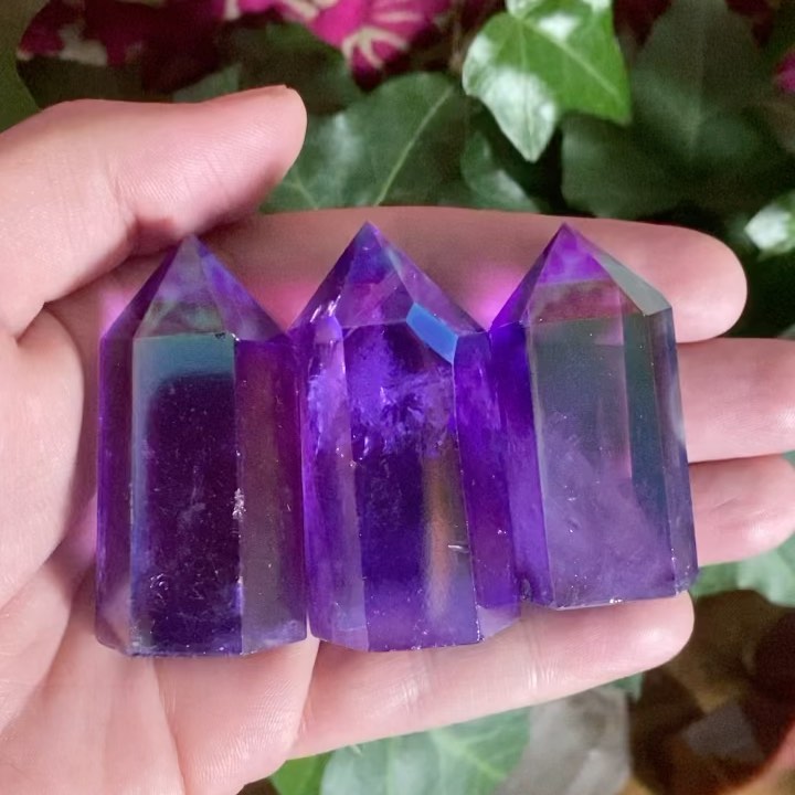 Purple Aura Quartz Tower from China