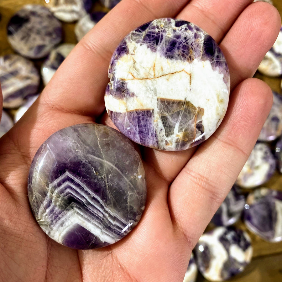 Chevron Amethyst Pocket Stones from Brazil