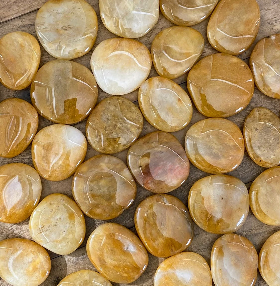 Yellow Aventurine Pocket Stones from India