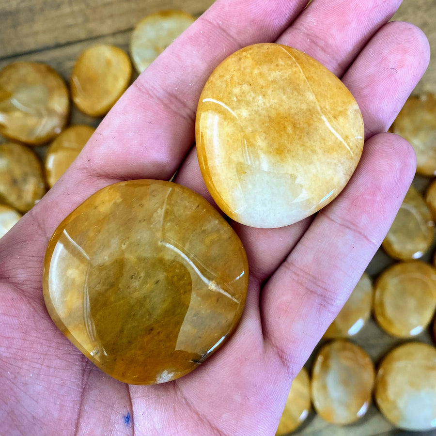 Yellow Aventurine Pocket Stones from India