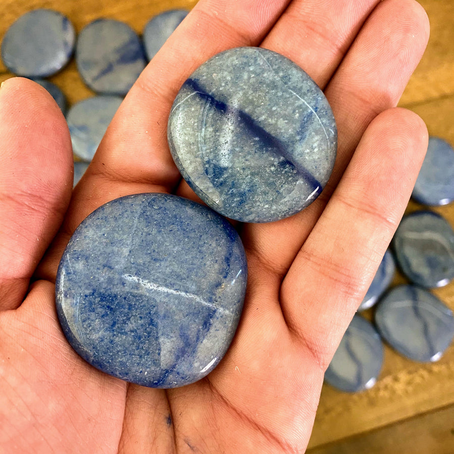 Blue Quartz Pocket Stone from Brazil