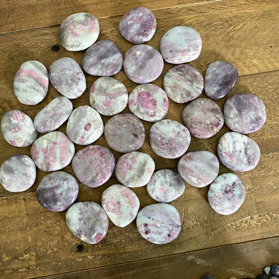 Pink Tourmaline with Lepidolite Inclusions Pocket Stones from Brazil