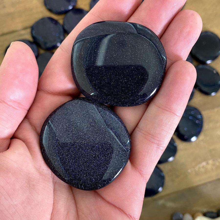 Blue Goldstone Pocket Stones from China