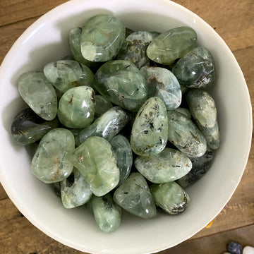 Prehnite and Epidote Tumbled from Africa