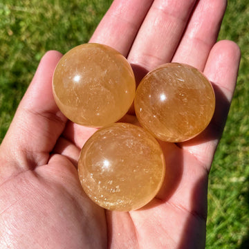 Honey Calcite Sphere from China