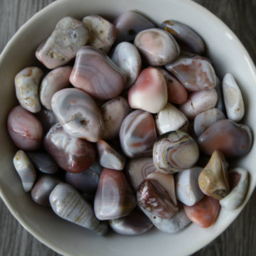 Pink Botswana Agate Tumbled Crystals from Botswana