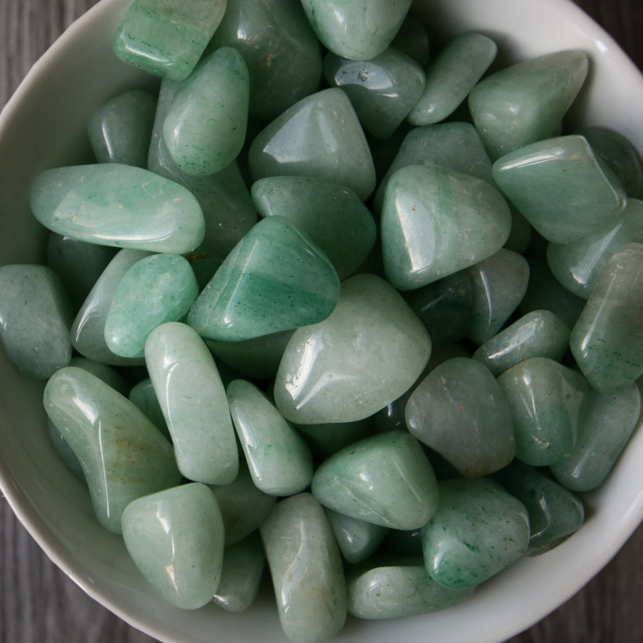 Green Aventurine Tumbled Crystals from South Africa