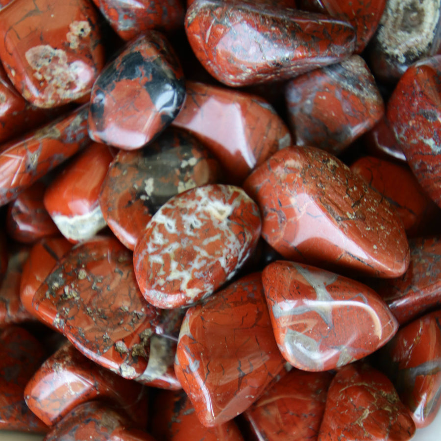 Red Jasper Tumbled Crystals from South Africa