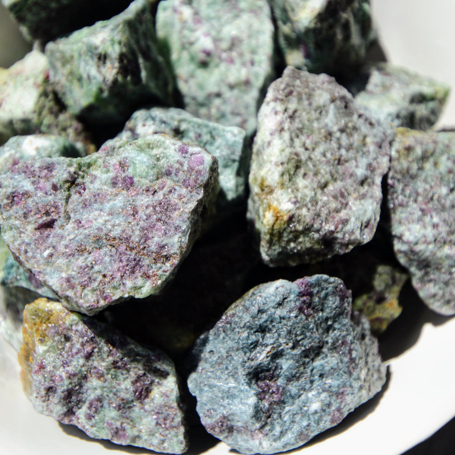 Ruby and Fuschite Natural Chunks from India