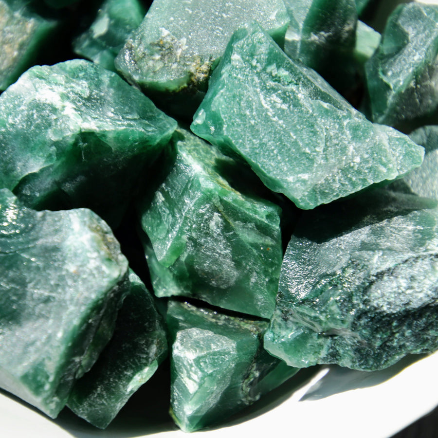 Imperial Green Aventurine Natural Chunks from India