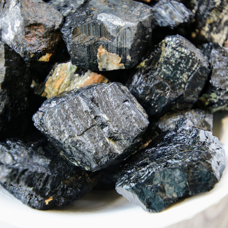 Black Tourmaline Natural Chunks from Madagascar