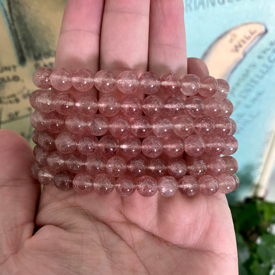 Strawberry Quartz Gemstone Bracelet