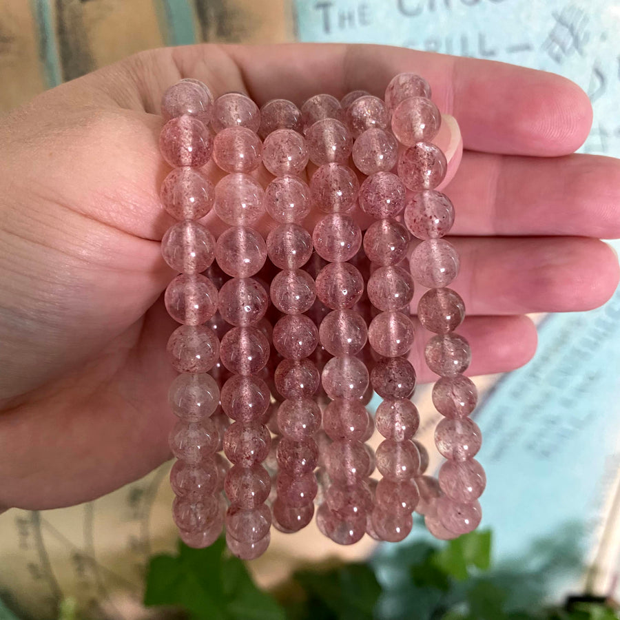 Strawberry Quartz Gemstone Bracelet