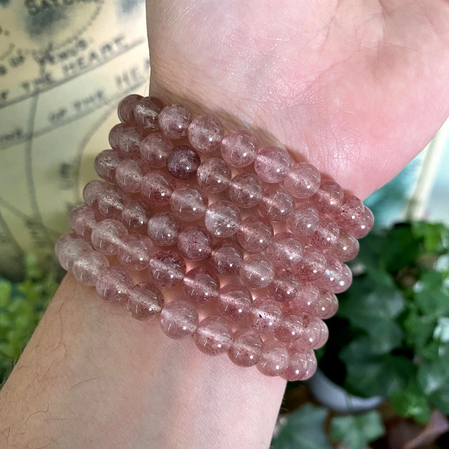 Strawberry Quartz Gemstone Bracelet