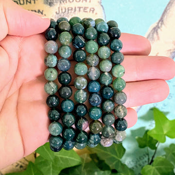 Moss Agate Gemstone Bracelet