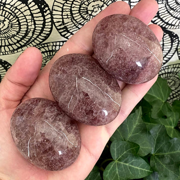 Strawberry Quartz Pocket Stone from Brazil