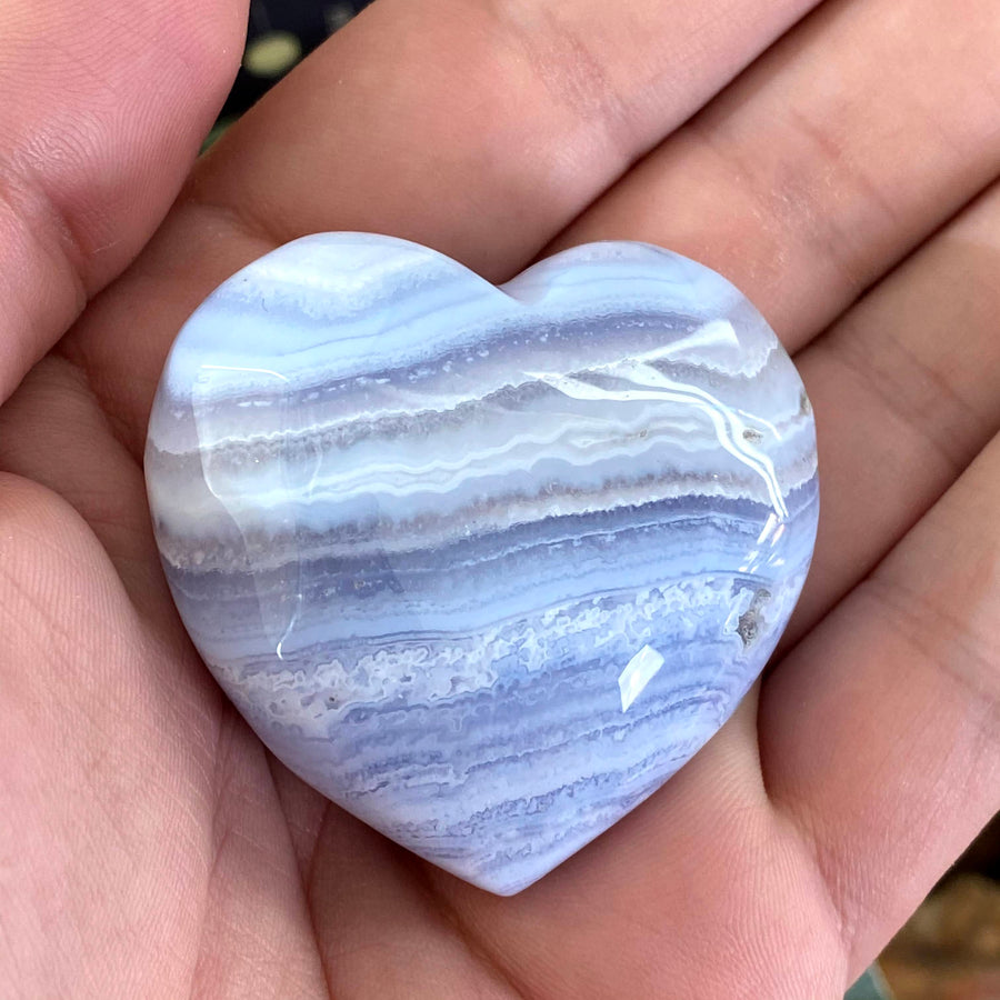 Blue Lace Agate Heart from South Africa