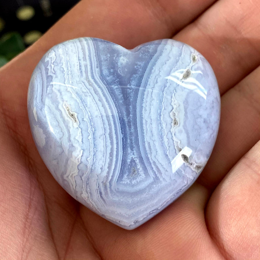 Blue Lace Agate Heart from South Africa