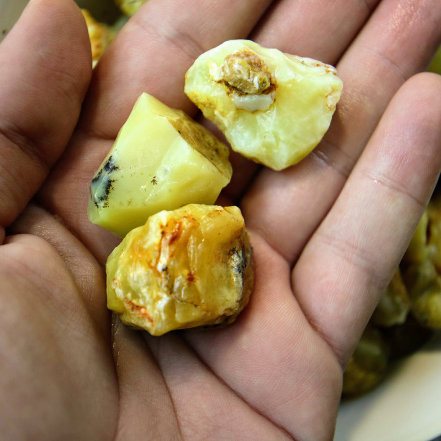 Yellow Opal Natural Chunks from Peru