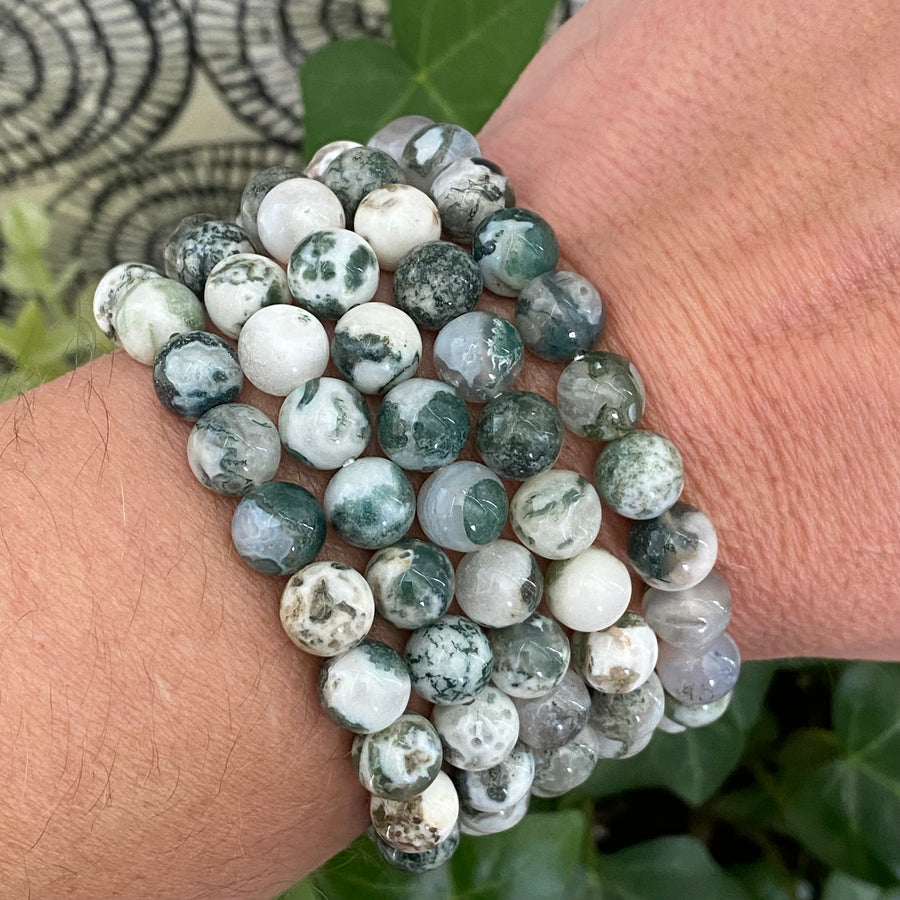 Tree Agate Gemstone Bracelet