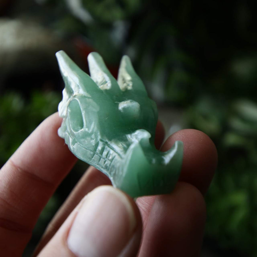 Green Aventurine Carved Dragon from China