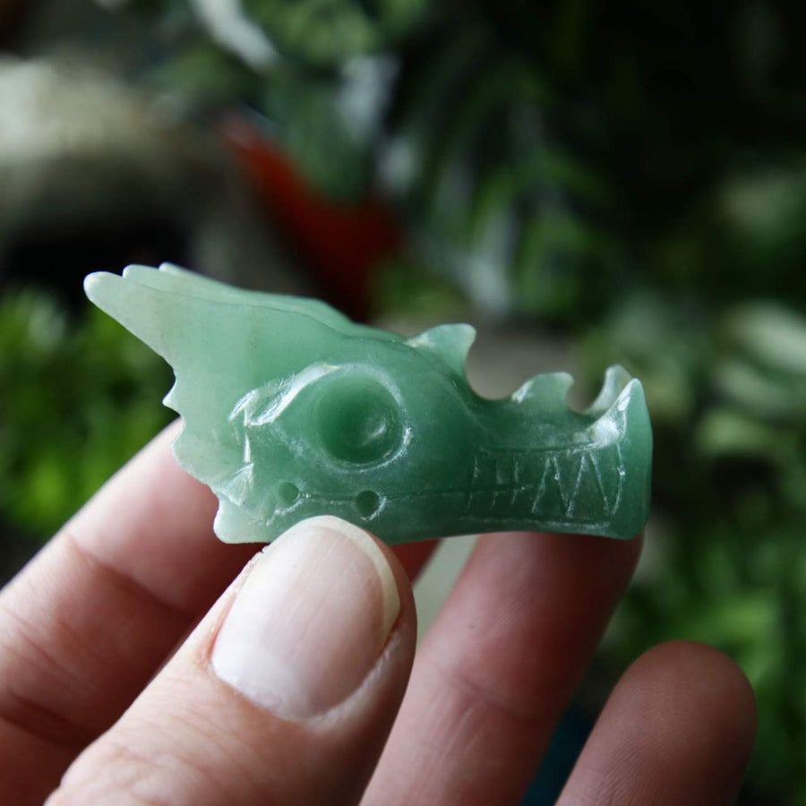 Green Aventurine Carved Dragon from China